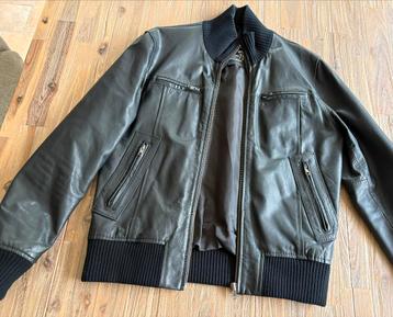 Jack & Jones zwart leren Winterjas - Maat M beschikbaar voor biedingen