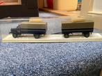 Brekina 4401 Mercedes Benz Hängerzug mit Planen Karl Goetz, Hobby en Vrije tijd, Ophalen of Verzenden, Zo goed als nieuw