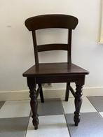 Houten eetkamer stoelen, Huis en Inrichting, Stoelen, Ophalen, Gebruikt, Bruin, Vijf, Zes of meer stoelen