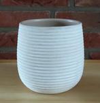 sier bloempotten wit en grijs, volgnr 2, Tuin en Terras, Bloempotten, Gebruikt, Rond, Ophalen of Verzenden, Balkon