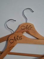 Houten kledinghangers set bruiloft, Ophalen of Verzenden, Nieuw, Hout