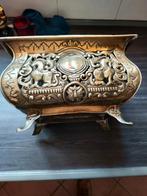 Antieke Koperen Plantenbak met dier en bloemmotief, Antiek en Kunst, Ophalen, Koper