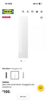 IKEA PAX deuren FARDAL en ÅHEIM hoogglans wit en spiegel, Ophalen, 200 cm of meer, 50 tot 100 cm, Zo goed als nieuw