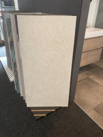 Restpartij wandtegel - vloertegel grijs / beige 60 x 120 cm beschikbaar voor biedingen