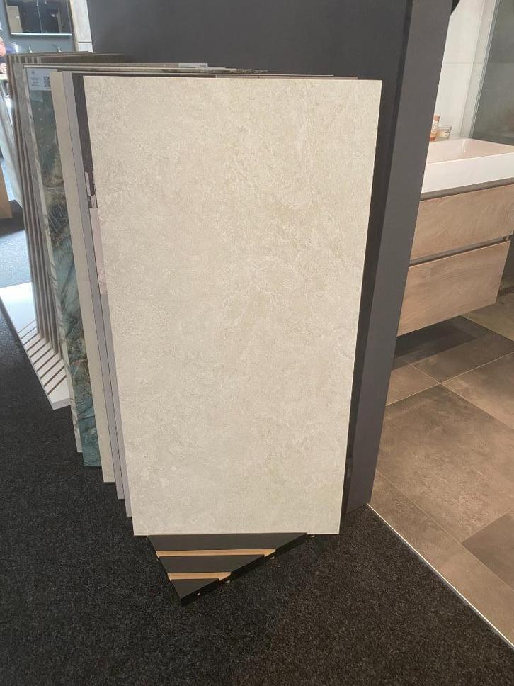 Restpartij wandtegel - vloertegel grijs / beige 60 x 120 cm, Doe-het-zelf en Verbouw, Tegels, Nieuw, Vloertegels, Keramiek, 60 cm of meer