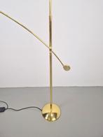 Vintage vloerlamp Vibia design messing leeslamp Regency '80, Regency vintage, 150 tot 200 cm, Ophalen of Verzenden, Metaal