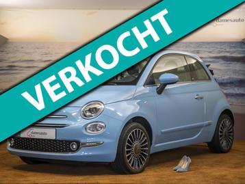 Fiat 500 C 1.2 Cabriolet, babyblauw, zwarte softtop beschikbaar voor biedingen