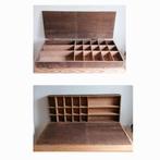 houten vakkenbak / kist met klepdeksel, Antiek en Kunst, Ophalen
