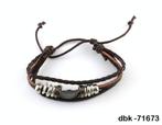 Armband Mooie unisex schuifarmband met kralen € 4,50 incl, Marktplaats@koningsieraden.nl, Overige materialen, Bruin, Verzenden
