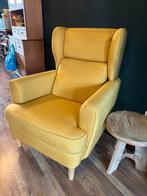 Fauteuil geel en comfortable, Huis en Inrichting, Fauteuils, Ophalen, Kunststof, Gebruikt, 75 tot 100 cm