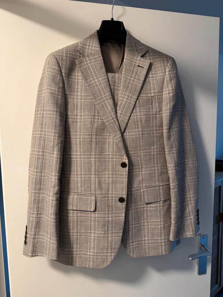 MOSS Herenpak - Zo goed als nieuw!, Kleding | Heren, Kostuums en Colberts, Zo goed als nieuw, Maat 48/50 (M), Beige, Ophalen of Verzenden