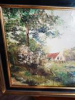 Olieverf schilderij op doek gesigneerd., Antiek en Kunst, Ophalen of Verzenden