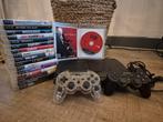PS3 Super Slim 500GB + 2 Controllers + 17 Games, Super Slim, Met 2 controllers, Ophalen of Verzenden, 500 GB
