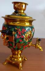 Samovar handbeschilderd decoratief, Antiek en Kunst, Ophalen