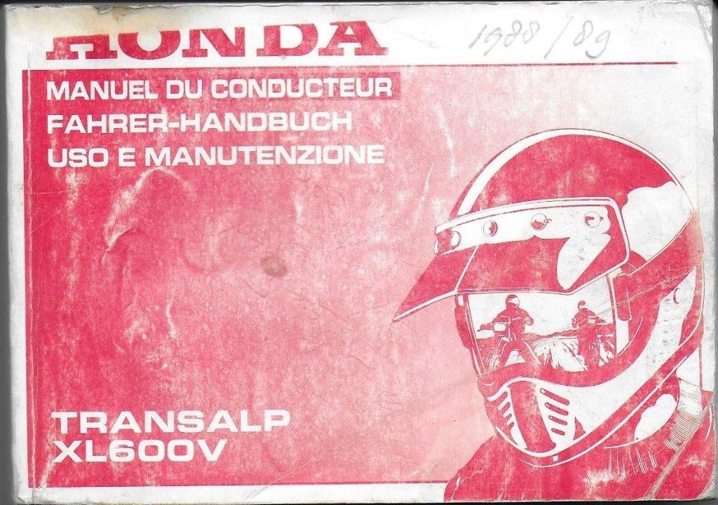 Honda XL600 V Transalp Betriebsanleitung (003v), Motoren, Handleidingen en Instructieboekjes, Honda, Ophalen of Verzenden