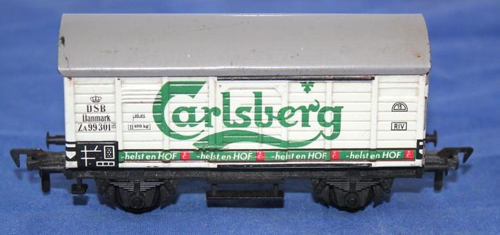 Fleischmann H0 5025 Deense bierwagen ‘Carlsberg’., Hobby en Vrije tijd, Modeltreinen | H0, Gebruikt, Wagon, Gelijkstroom, Fleischmann