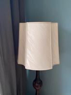 Vintage XL lampenkap speciale vorm creme wit marmer print, Rond, Gebruikt, Wit, Ophalen