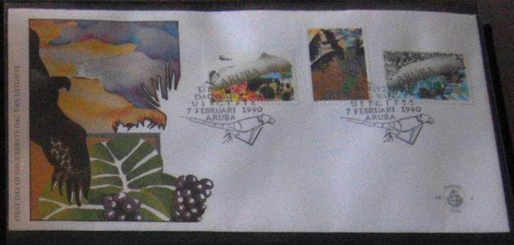 Aruba 1e dag enveloppen E25 t/m E30 uit jaar 1990., Postzegels en Munten, Postzegels | Eerstedagenveloppen, Onbeschreven, Rest van de wereld
