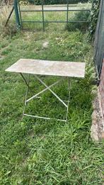 Ijzeren tuintafel klaptafeltje, Ophalen, Gebruikt, Rechthoekig, Metaal