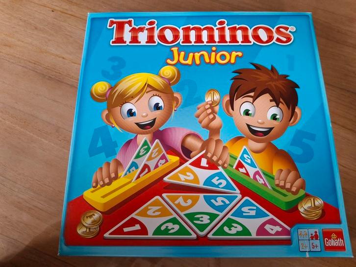 Triominos junior, Hobby en Vrije tijd, Gezelschapsspellen | Kaartspellen, Zo goed als nieuw, Een of twee spelers, Drie of vier spelers