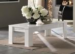 Salontafel Mona Hoogglans wit Aanbieding! Direct leverbaar, Nieuw, Minder dan 50 cm, Rechthoekig, 50 tot 100 cm