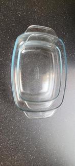 Twee nette glazen ovenschalen - perfecte set!, Ophalen of Verzenden, Zo goed als nieuw