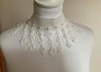 Elegante victoriaanse choker/halsketting in wit, Ophalen of Verzenden, Nieuw, Wit, Overige materialen