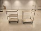 Vintage witte industriële trolley, Ophalen, Zo goed als nieuw