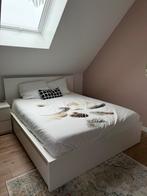 Wit Ikea bed, Huis en Inrichting, Ophalen, Wit, Tweepersoons, Zo goed als nieuw