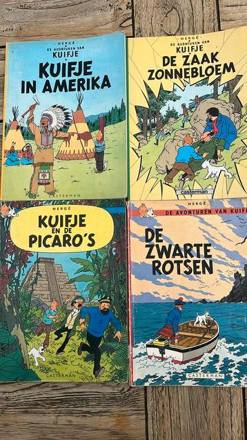 4 Kuifje stripboeken beschikbaar voor biedingen