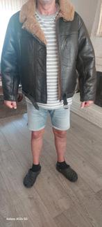 PallMall lammy coat piloten jas, Kleding | Heren, Jassen | Winter, Verzenden, Zo goed als nieuw, Maat 56/58 (XL), Bruin