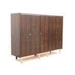 Grote palissander vintage design kledingkast jaren '60 '70, 100 tot 150 cm, Verzenden, Zo goed als nieuw, Minder dan 100 cm