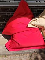 2 rode en 3 beige zitzakken., Huis en Inrichting, Ophalen, Zo goed als nieuw, Rood