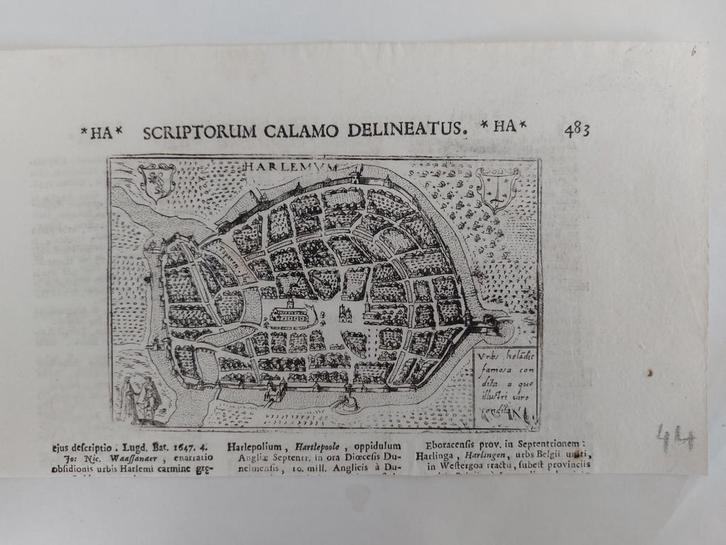 6 / Stadsplattegrond van Haarlem - Unieke gravure uit 1713, Antiek en Kunst, Kunst | Etsen en Gravures, Ophalen of Verzenden