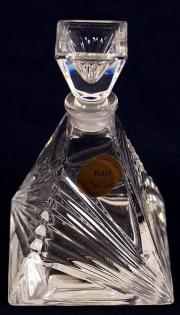 Kristallen Geslepen Parfum Stolpflesje Bari Jaren 90, Antiek en Kunst, Antiek | Glas en Kristal, Ophalen of Verzenden