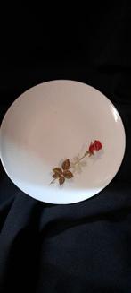 Vintage Mitterteich Bavaria Bord met Roos, Gebruikt, Ophalen of Verzenden, Bord(en), Overige stijlen