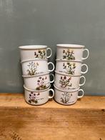 Vintage Kronester Bavaria botanisch floral soepkommen set/8, Kom(men), Overige stijlen, Gebruikt, Ophalen of Verzenden