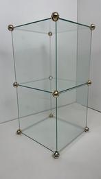 Vintage modulaire kubus vitrinekast glas bolletjes chroom, Glas, Minder dan 100 cm, 25 tot 50 cm, Minder dan 50 cm