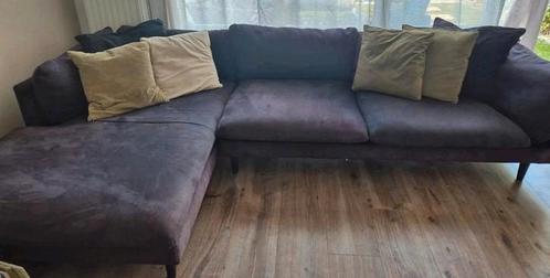 WOOOD hoekbank zwart, Huis en Inrichting, Banken | Complete zithoeken, Gebruikt, Stof, Ophalen