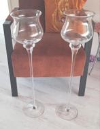 2 Hoge glazen vazen - 76cm - ZGAN, Huis en Inrichting, Ophalen, Overige kleuren, 75 cm of meer, Glas