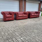 Chesterfield bankstel 3+2+1 compleet model Ambassador d luxe, Huis en Inrichting, Gebruikt, Vierpersoons of meer, Ophalen, Chesterfield, Delta Chesterfield, Springvale