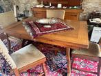 Eikenhouten Dressoir, tafel met 4 stoelen uit vorige eeuw, Huis en Inrichting, Ophalen, Gebruikt, Eikenhout, 50 tot 100 cm