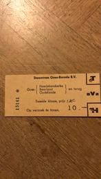 Stoomtram Goes-Borseke kaartje, Verzamelen, Spoorwegen en Tramwegen, Ophalen of Verzenden, Trein