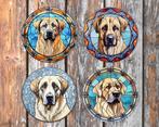 Kangal Glas in Lood onderzetters met houder rond, Ophalen of Verzenden, Nieuw, Glas of Kopje