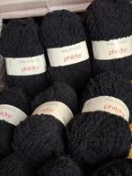 10 Bollen Phildar Phil Douce Zwart, Hobby en Vrije tijd, Breien en Haken, Ophalen of Verzenden, Nieuw, Breien of Haken, Wol of Garen