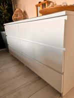 Ikea ladekast met 6 lades en glasplaat, Gebruikt, Glas, 150 tot 200 cm, Ophalen of Verzenden