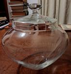 Geëtst glazen schaal met deksel voor punch, sangria of bowl, Ophalen of Verzenden