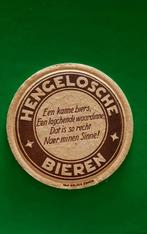 Oud viltje Hengelosche bieren brouwerij Hengelo " Een kanne, Verzamelen, Biermerken, Viltje(s), Overige merken, Zo goed als nieuw