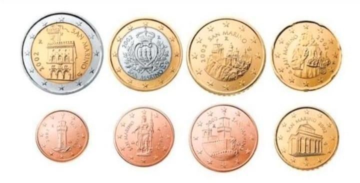 San Marino Losse Munten (1cent t/m 5 euro)(2002 t/m 2018)UNC, Postzegels en Munten, Munten | Europa | Euromunten, Verzenden, San Marino