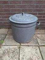 Zinken pot/emmer, Ophalen, Zo goed als nieuw, Rond, Minder dan 60 cm